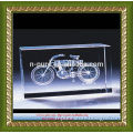 custom motorcycle 3d laser crystal cube for gift